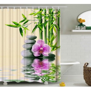 3D штора в ванную и душ В-0010